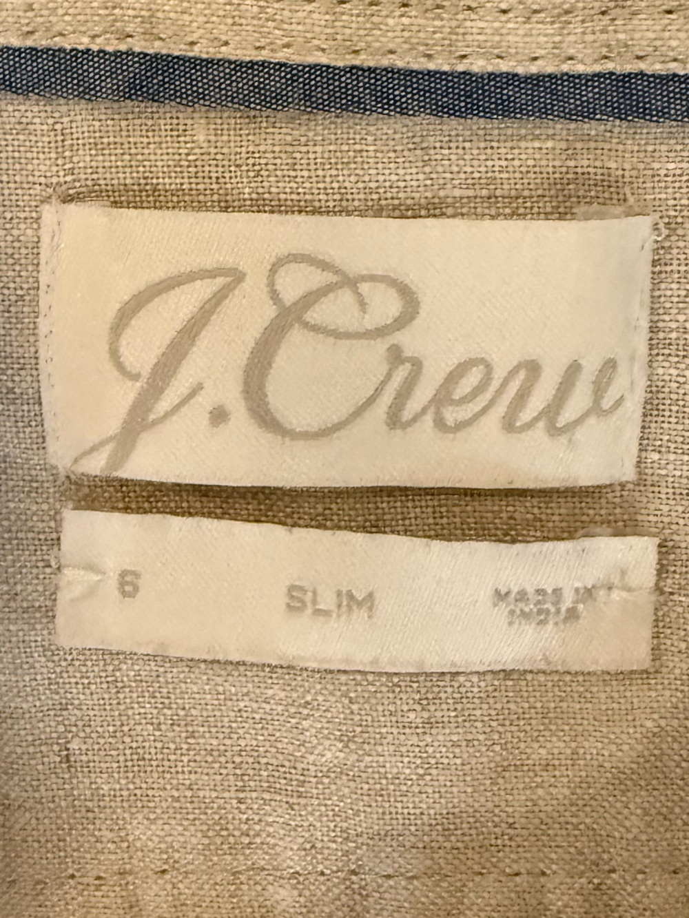 J. Crew Baird McNutt Women’s Irish Linen Slim Shirt Size 6 - Picture 6 of 11